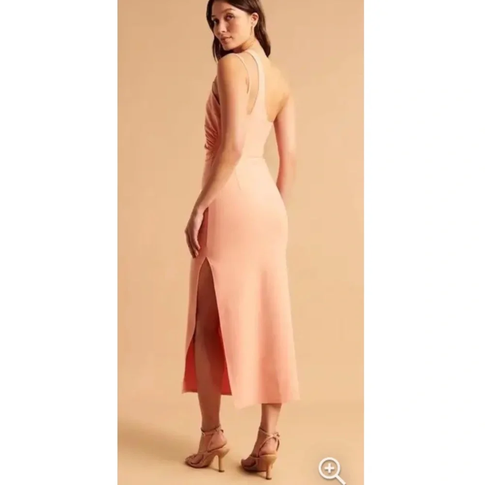NWT Abercrombie Asymmetrical Ruched Maxi Dress